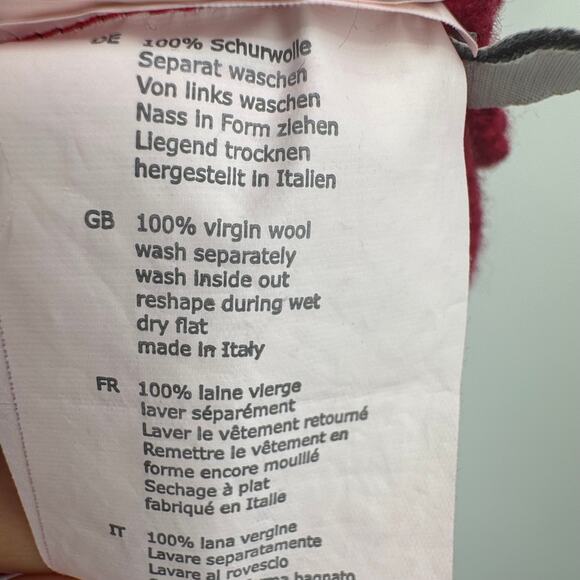 Elemente Clemente sweater S 100% virgin wool crop rolled collar rib knit top - Picture 7 of 9